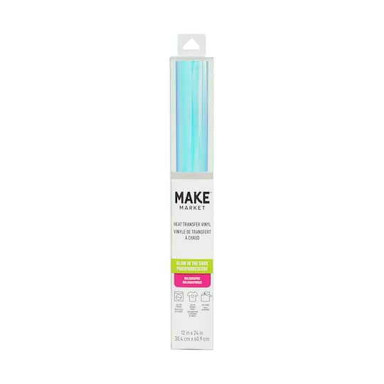 12 Pack: Glow in the Dark Holographic Heat Transfer Vinyl by Make Market®